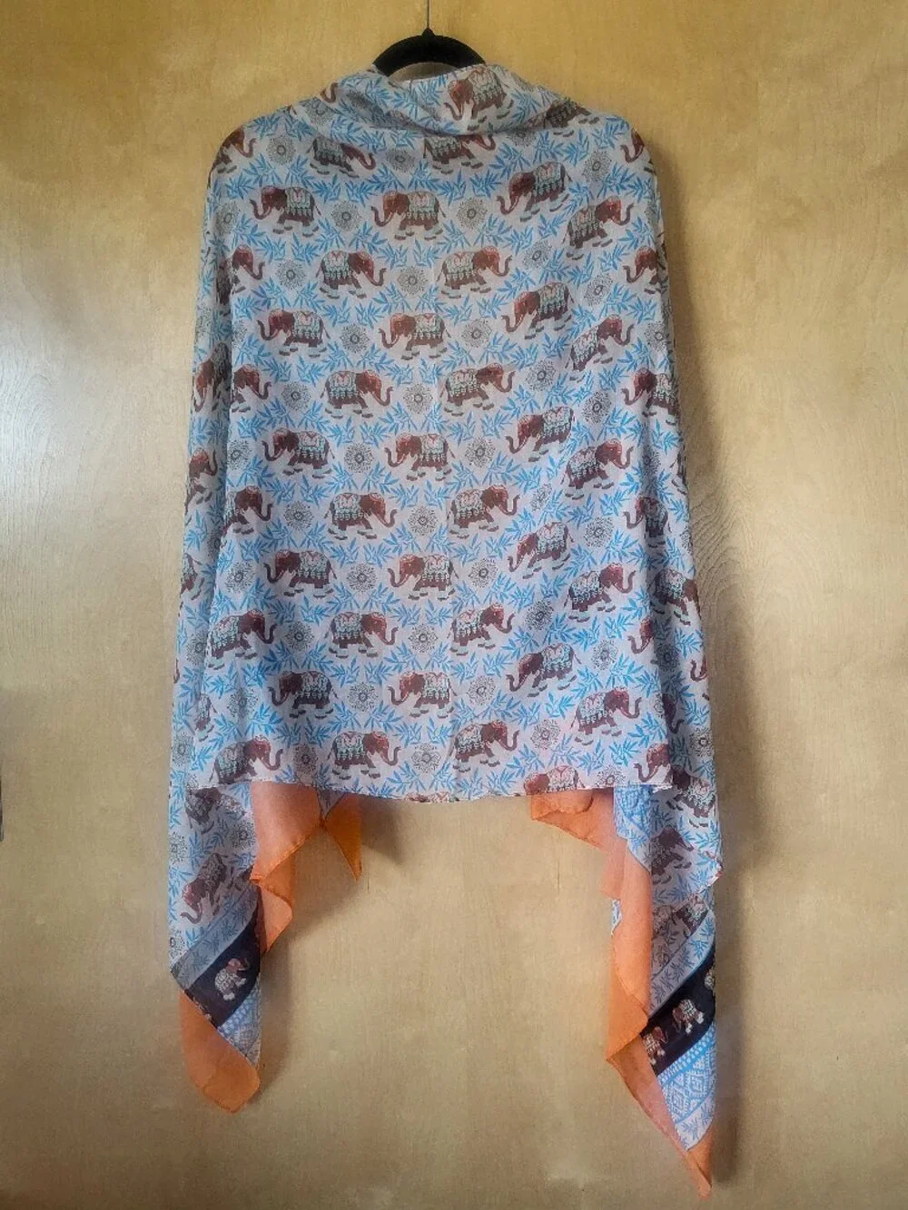 Joy Susan Lightweight Boho Elephant Print Scarf